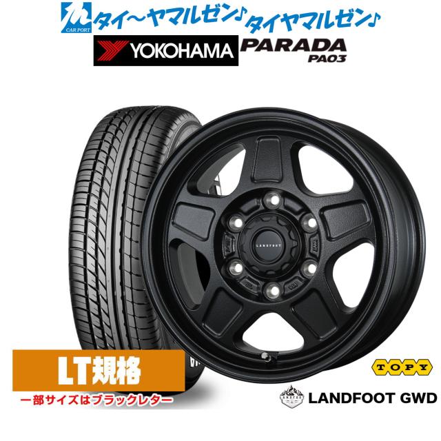 トピー ランドフット GWD 16インチ 6.5J ヨコハマ PARADA パラダ PA03 215/65R16 サマータイヤ ホイール4本セット