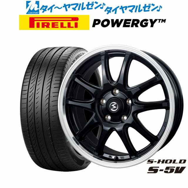 BADX エスホールド S-5V(5穴) 17インチ 7.0J ピレリ POWERGY (パワジー) 225/60R17 サマータイヤ ホイール4本セットの通販は