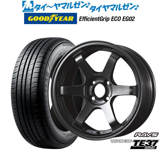 レイズ ボルクレーシング TE37 SONIC(ソニック) 16インチ 6.5J グッドイヤー エフィシエント グリップ エコ EG02 195/50R16 サマータイヤ ホイール4本セットの通販は