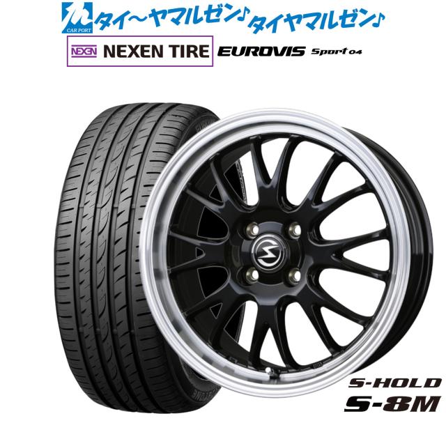 サマータイヤ ホイール4本セット BADX エスホールド S-8M ブラック