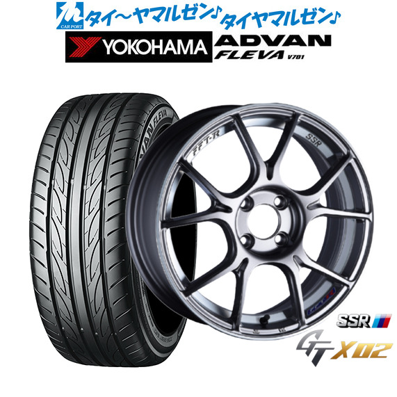 タナベ SSR GT X02 ダークシルバー 16インチ 6.5J ヨコハマ ADVAN アドバン フレバ V701 205/45R16 87W XL サマータイヤ ホイール4本セット