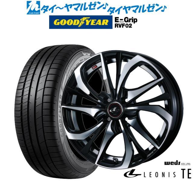 ウェッズ レオニス TE パールブラック/ミラーカット 15インチ 5.5J グッドイヤー エフィシエント グリップ RVF02 175/65R15 84H サマータイヤ ホイール4本セットの通販は 107,800円