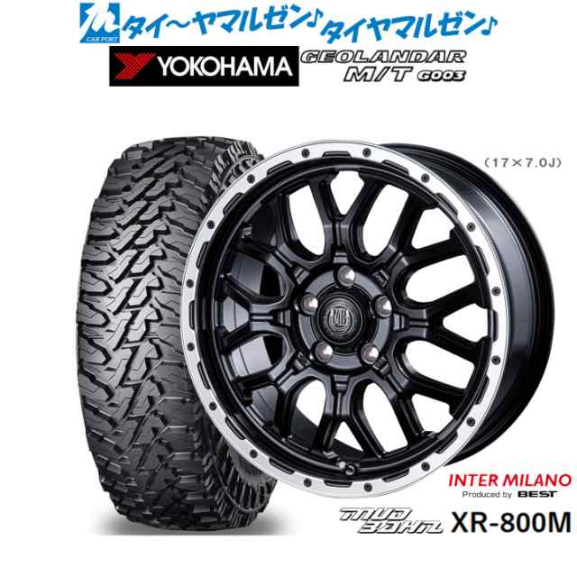 インターミラノ マッドバーン XR-800M 17インチ 7.0J ヨコハマ GEOLANDAR ジオランダー M/T (G003) 225/65R17 サマータイヤ ホイール4本の通販は