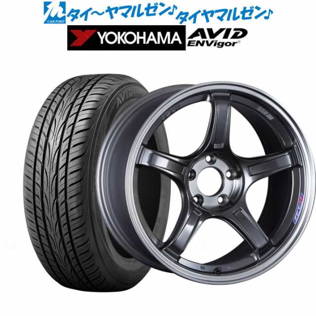 サマータイヤ ホイール4本セット タナベ SSR GT X03 マシンドグラファイトガンメタ+スモーククリア 18インチ 7.5J ヨコハマ AVID  エンビ｜au PAY マーケット