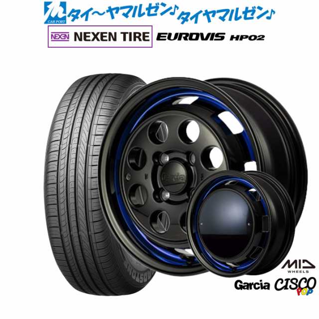 MID ガルシア シスコ POP 15インチ 4.5J NEXEN ネクセン ロードストーン ユーロビズ HP02 165/65R15 サマータイヤ ホイール4本セット