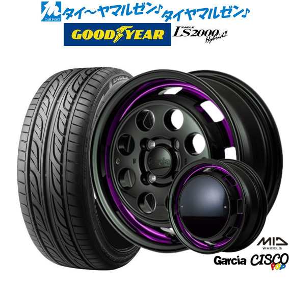 MID ガルシア シスコ POP 15インチ 4.5J グッドイヤー イーグル LS2000 ハイブリッド2(HB2) 165/50R15 サマータイヤ ホイール4本セットの通販は