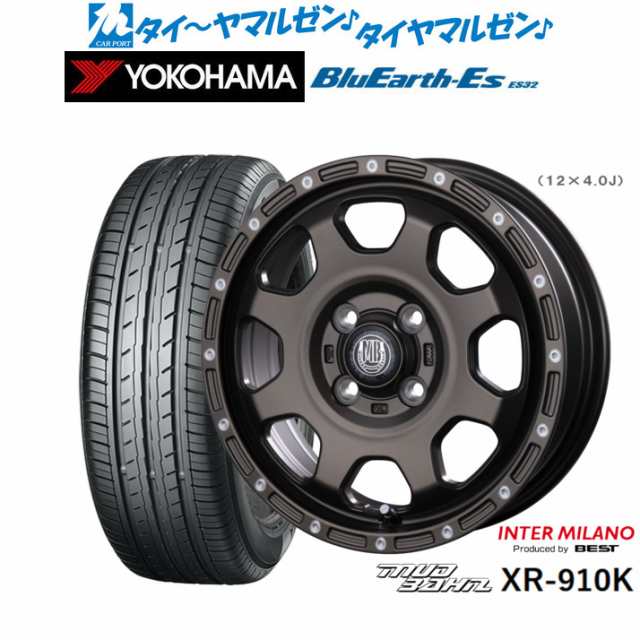 インターミラノ マッドバーン XR-910K 15インチ 4.5J ヨコハマ BluEarth-ES ブルーアースイーエス ES32 165/60R15 サマータイヤ ホイール