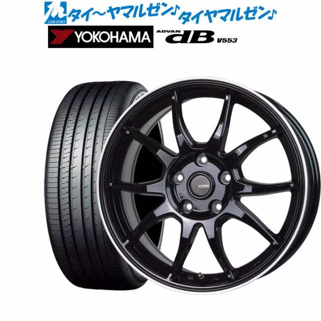 ホットスタッフ G.speed P-06 18インチ 7.5J ヨコハマ ADVAN アドバン dB(V553) 215/45R18 サマータイヤ  ホイール4本セットの通販は