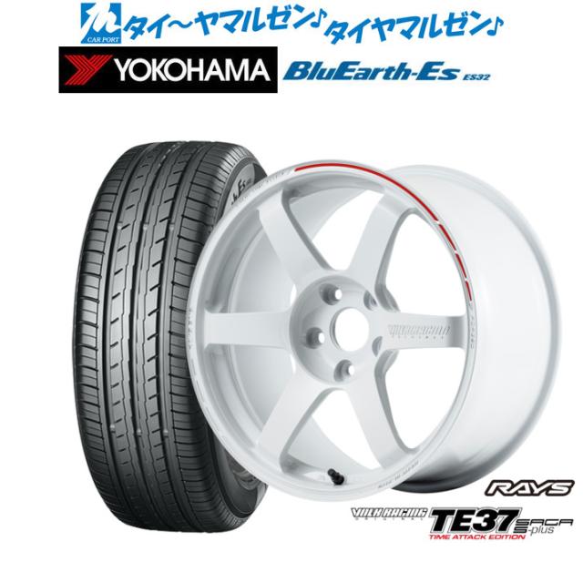 レイズ ボルクレーシング TE37 サーガ S-plus TIME ATTACK EDITION 18インチ 7.5J ヨコハマ BluEarth-ES ブルーアースイーエス ES32 235/50R18 サマータイヤ ホイール4本セット