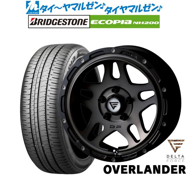 FORCE デルタフォース OVERLANDER(オーバーランダー) 16インチ 7.0J ブリヂストン ECOPIA エコピア NH200 205/60R16 サマータイヤ ホイール4本セットの通販は