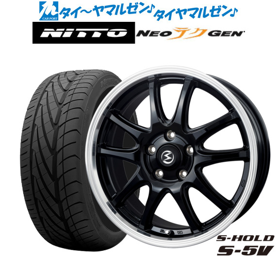 BADX エスホールド S-5V(5穴) 17インチ 7.0J NITTO NEO GEN  205/40R17 サマータイヤ ホイール4本セット