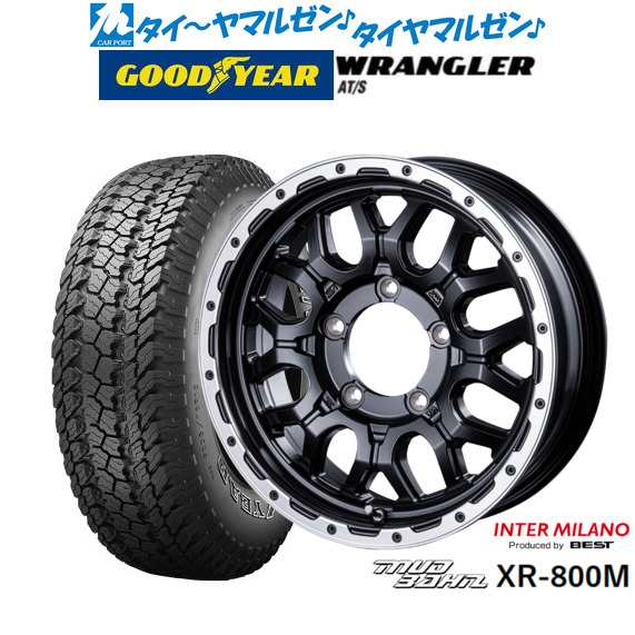 インターミラノ マッドバーン XR-800M 16インチ 5.5J グッドイヤー ラングラー AT/S 175/80R16 サマータイヤ ホイール4本セット