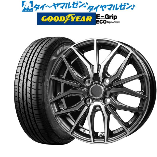 サマータイヤ ホイール4本セット ホットスタッフ プレシャス アスト M4 ガンメタポリッシュ(GM/P) 14インチ 4.5J グッドイヤー エフィシエント グリップ エコ EG01 165/55R14 72V