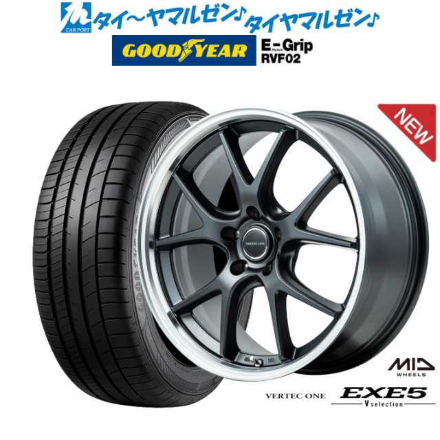 MID ヴァーテック ワン EXE5 V selection 19インチ 8.0J グッドイヤー エフィシエント グリップ RVF02  245/40R19 サマータイヤ ホイール4｜au PAY マーケット