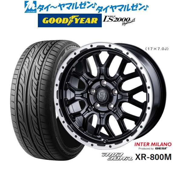 インターミラノ マッドバーン XR-800M 17インチ 7.0J グッドイヤー イーグル LS2000 ハイブリッド2(HB2) 215/45R17 サマータイヤ ホイー