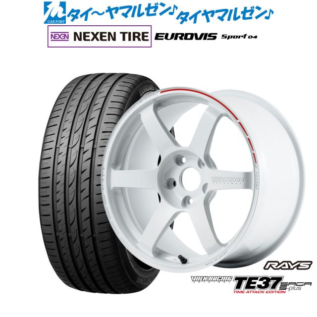 レイズ ボルクレーシング TE37 サーガ S-plus TIME ATTACK EDITION 18インチ 7.5J NEXEN ネクセン ロードストーン ユーロビズ Sport 04 225/50R18 サマータイヤ ホイール4本セット
