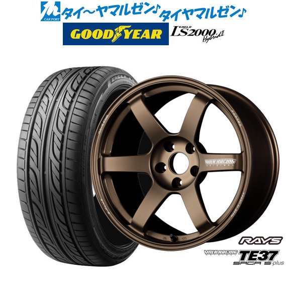 レイズ ボルクレーシング TE37 サーガ S-plus ブロンズ(BR)(アルマイト) 18インチ 8.0J グッドイヤー イーグル LS2000 ハイブリッド2(HB2) 215/40R18 89W XL サマータイヤ ホイール4本セットの通販は