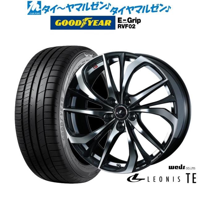 ウェッズ レオニス TE パールブラック/ミラーカット 19インチ 8.0J グッドイヤー エフィシエント グリップ RVF02 245/45R19 102W XL サマータイヤ ホイール4本セット