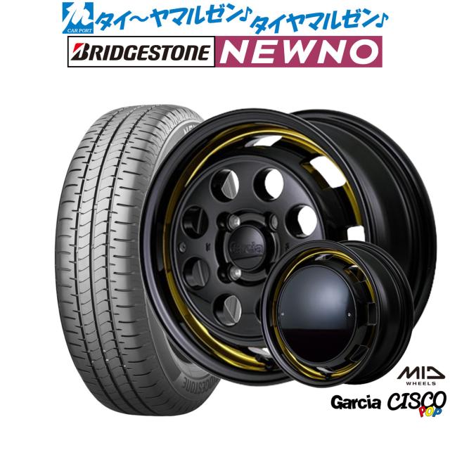 MID ガルシア シスコ POP 14インチ 4.5J ブリヂストン NEWNO ニューノ 165/65R14 サマータイヤ ホイール4本セット