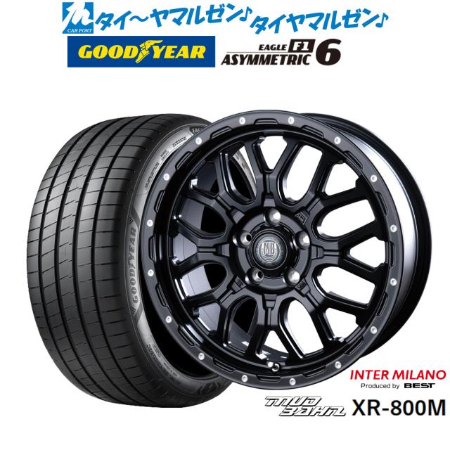 インターミラノ マッドバーン XR-800M 18インチ 7.5J グッドイヤー イーグル F1 アシメトリック6 235/45R18 サマータイヤ ホイール4本セットの通販は 110,550円
