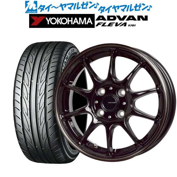 ホットスタッフ G.speed P-07 16インチ 6.0J ヨコハマ ADVAN アドバン フレバ V701 195/55R16 サマータイヤ ホイール4本セット