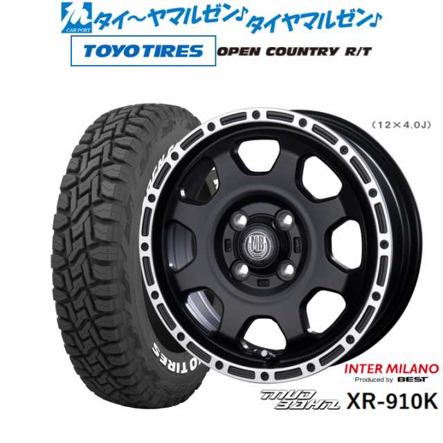 インターミラノ マッドバーン XR-910K 15インチ 4.5J トーヨータイヤ オープンカントリー R/T 165/65R15 サマータイヤ ホイール4本セッの通販は