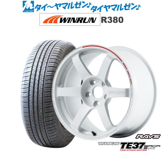レイズ ボルクレーシング TE37 サーガ S-plus TIME ATTACK EDITION 18インチ 7.5J WINRUN ウインラン R380 235/60R18 サマータイヤ ホイール4本セット
