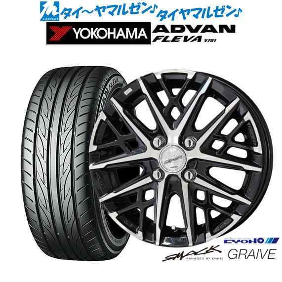 KYOHO スマック グレイヴ 16インチ 6.0J ヨコハマ ADVAN アドバン フレバ V701 205/55R16 サマータイヤ ホイール4本セット