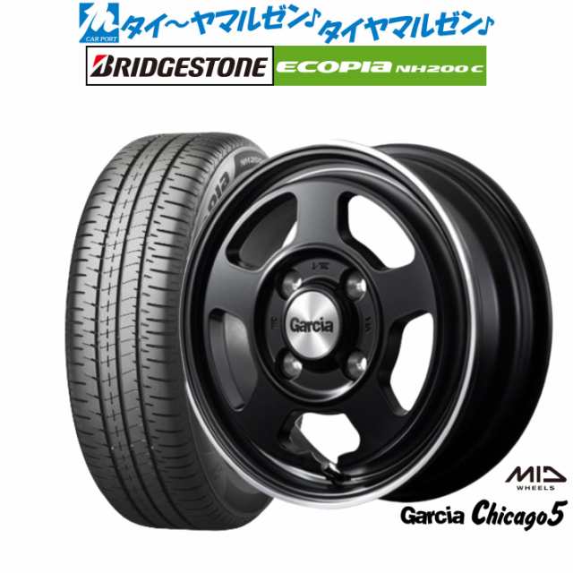 MID ガルシア シカゴ5 14インチ 5.5J ブリヂストン ECOPIA エコピア NH200C 175/65R14 サマータイヤ ホイール4本セット