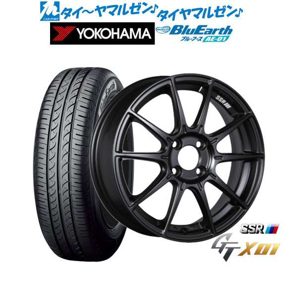 サマータイヤ ホイール4本セット タナベ SSR GT X01 フラットブラック 15インチ 5.0J ヨコハマ BluEarth ブルーアース (AE-01) 165/65R15