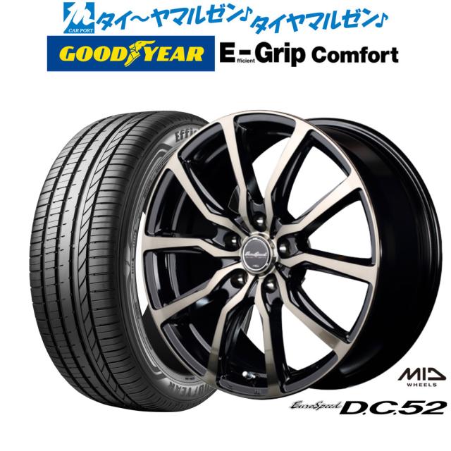 17インチ　ホイール MID ユーロスピード D.C.52 17インチ 7.0J グッドイヤー エフィ