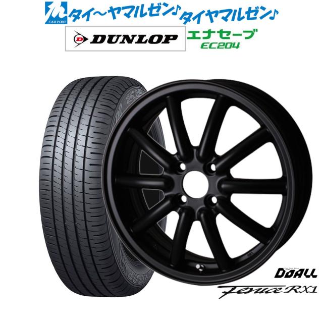 サマータイヤ ホイール4本セット ドゥオール アルジェノン フェニーチェ RX1 マットブラック 14インチ 4.5J ダンロップ ENASAVE エナセーブ EC204 155/65R14 75Sの通販は 54,540円
