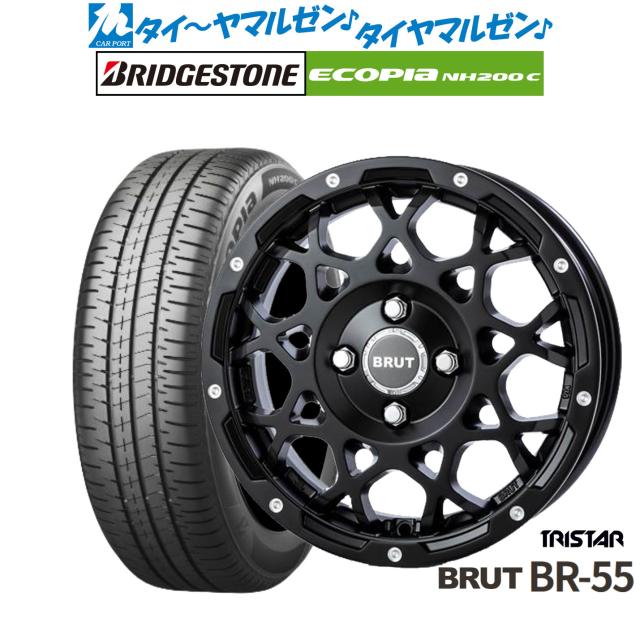 トライスター BRUT BR-55 14インチ 5.0J ブリヂストン ECOPIA エコピア NH200C 165/60R14 サマータイヤ ホイール4本セット