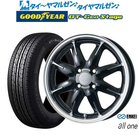 エンケイ all-one(オールワン) マシニングブラック 15インチ 5.0J グッドイヤー GT-エコ ステージ 165/65R15 81S サマータイヤ ホイール4本セットの通販は