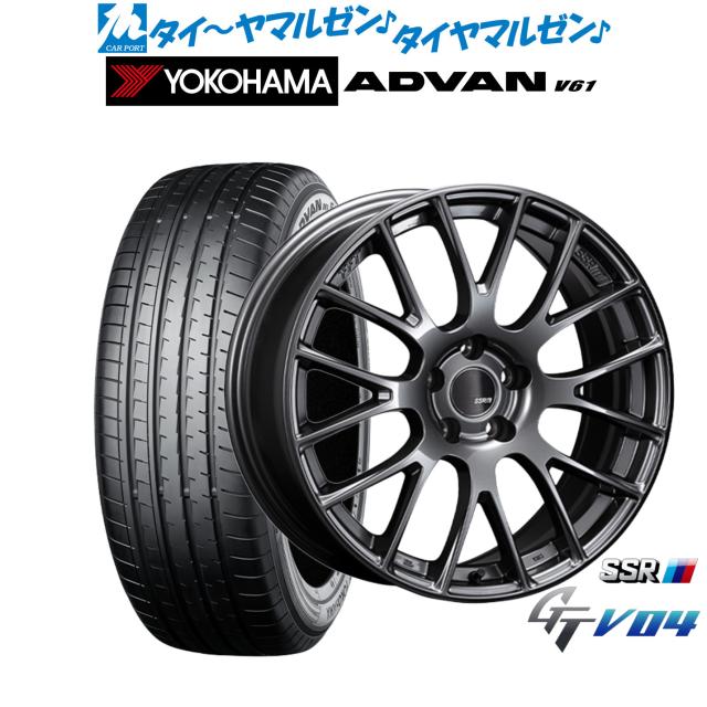 タナベ SSR GT V04 18インチ 7.5J ヨコハマ ADVAN アドバン V61 225/60R18 サマータイヤ ホイール4本セット