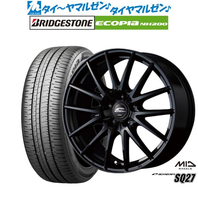 MID シュナイダー SQ27 16インチ 6.5J ブリヂストン ECOPIA エコピア NH200 195/55R16 サマータイヤ ホイール4本セット