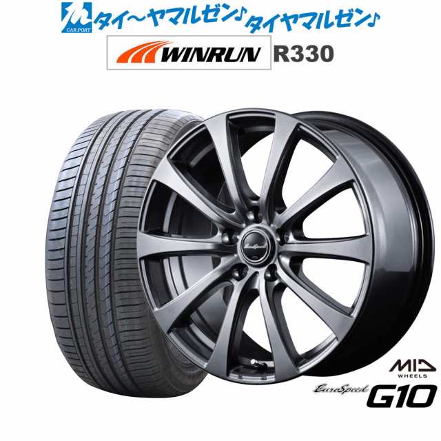 MID ユーロスピード G-10 17インチ 7.0J WINRUN ウインラン R330 215/45R17 サマータイヤ ホイール4本セット