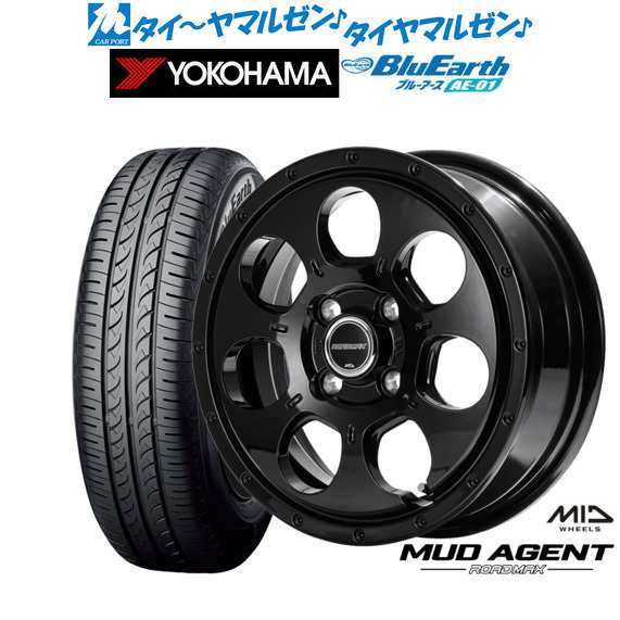 MID ロードマックス マッドエージェント 14インチ 4.5J ヨコハマ BluEarth ブルーアース (AE-01) 155/65R14 サマータイヤ ホイール4本セットの通販は
