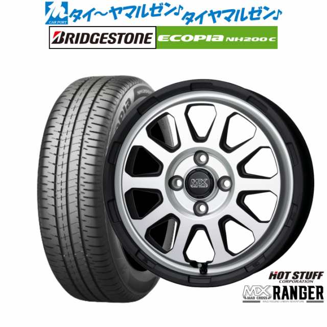 ホットスタッフ マッドクロス レンジャー 15インチ 4.5J ブリヂストン ECOPIA エコピア NH200C 165/60R15 サマータイヤ ホイール4本セッ