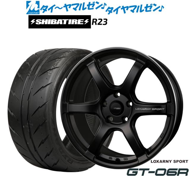 BADX ロクサーニスポーツ GT-06R 18インチ 7.5J SHIBATIRE シバタイヤ 280 (R23) 215/35R18 サマータイヤ ホイール4本セット