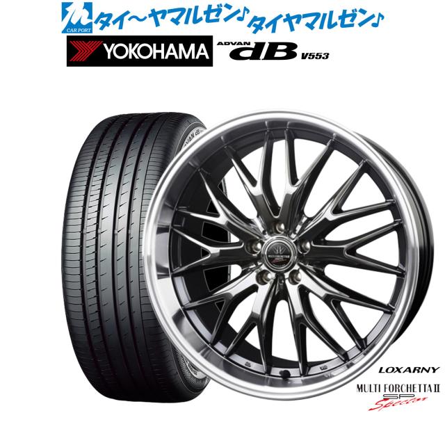 BADX ロクサーニ マルチフォルケッタ２ SP-SPECTOR(5H_120) 21インチ 8.5J ヨコハマ ADVAN アドバン dB(V553) 245/40R21 サマータイヤ ホイール4本セット