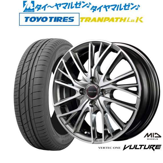 MID ヴァーテック ワン ヴァルチャー 15インチ 4.5J トーヨータイヤ トランパス LuK 165/55R15 サマータイヤ ホイール4本セット