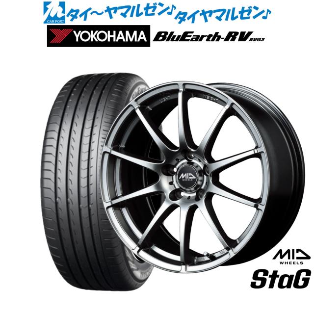 MID ホイールズ スタッグ 17インチ 7.0J ヨコハマ BluEarth ブルー