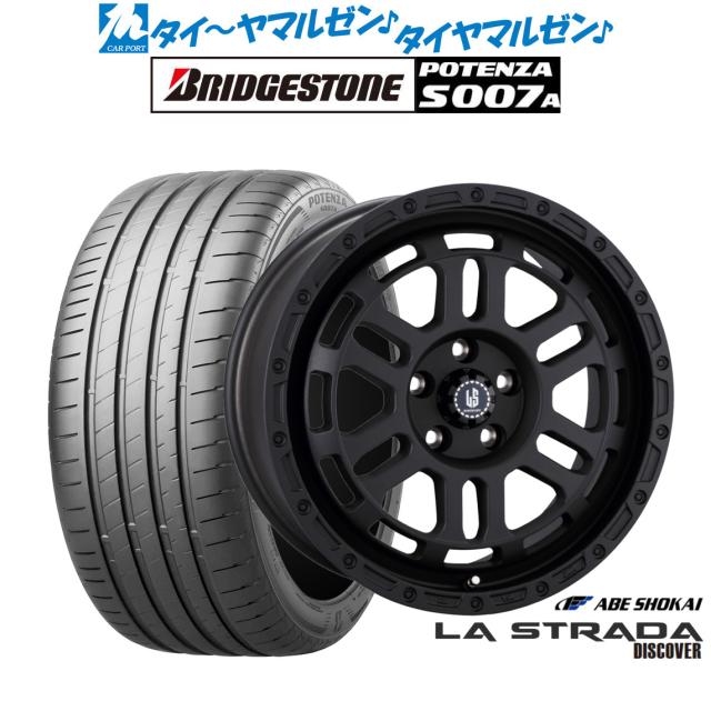 阿部商会 ラ・ストラーダ ディスカバー 18インチ 8.0J ブリヂストン POTENZA ポテンザ S007A 215/40R18 サマータイヤ ホイール4本セットの通販は