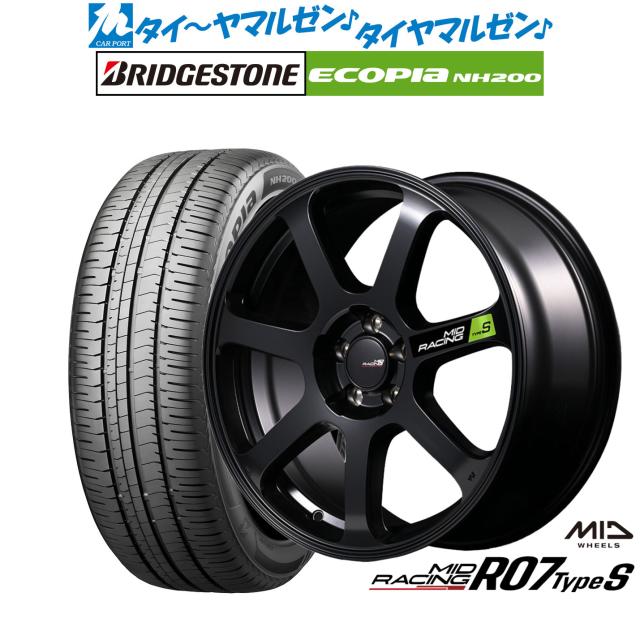 MID レーシング R07 TypeS 17インチ 7.0J ブリヂストン ECOPIA エコピア NH200 225/45R17 サマータイヤ ホイール4本セット