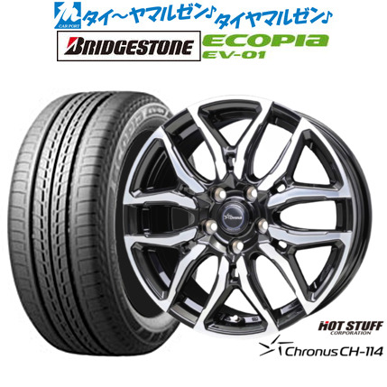 ホットスタッフ クロノス CH-114 15インチ 6.0J ブリヂストン ECOPIA エコピア EV-01 185/65R15 サマータイヤ ホイール4本セット