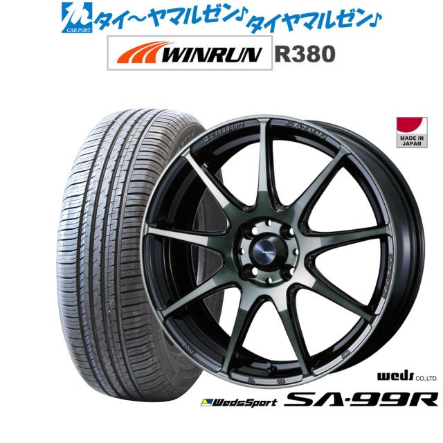 ウェッズ ウェッズスポーツ SA-99R ウォースブラッククリア(WBC) 15インチ 6.0J WINRUN ウインラン R380 195/65R15 91V サマータイヤ ホイール4本セットの通販は