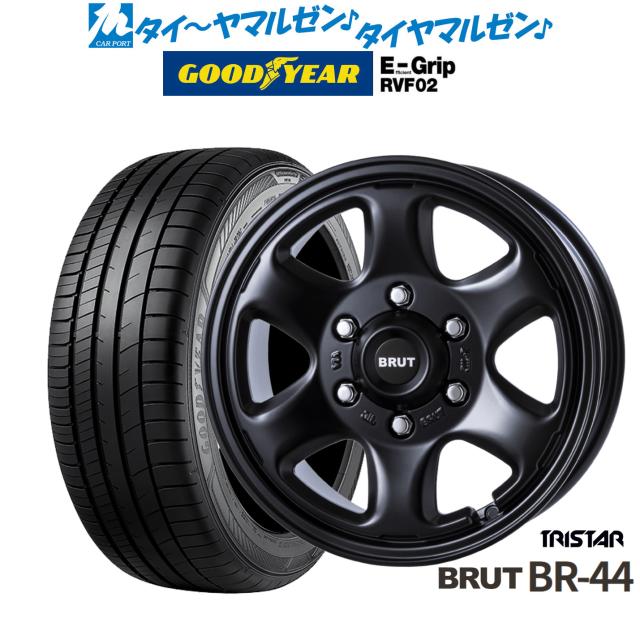 サマータイヤ ホイール4本セット トライスター BRUT BR-44 ミリタリーブラック(ハイエース専用) 16インチ 6.5J グッドイヤー エフィシエント グリップ RVF02 215/65R16 98H