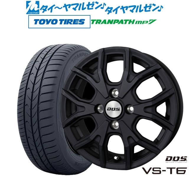 BADX D,O,S(DOS) VS-T6 14インチ 4.5J トーヨータイヤ トランパス TRANPATH mp7  165/65R14 サマータイヤ ホイール4本セット