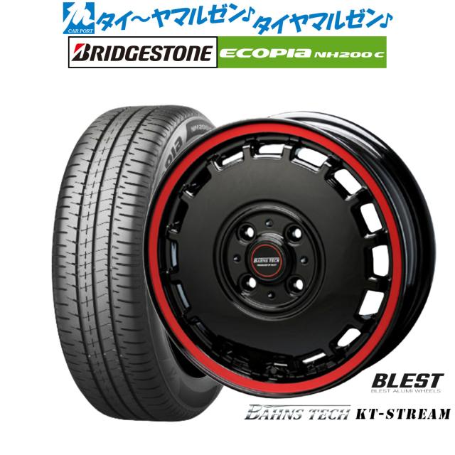 ニューレイトン バーンズテック KTストリーム 14インチ 4.5J ブリヂストン ECOPIA エコピア NH200C 165/60R14 サマータイヤ ホイール4本セット